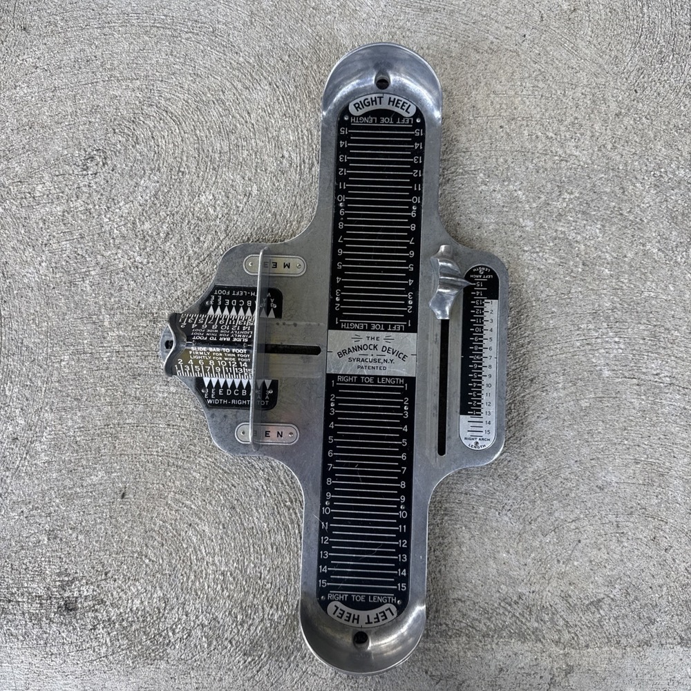 BRANNOCK Men's Shoe Size Foot Measurement Device to Size 15.5 3A-3E Shoe Store